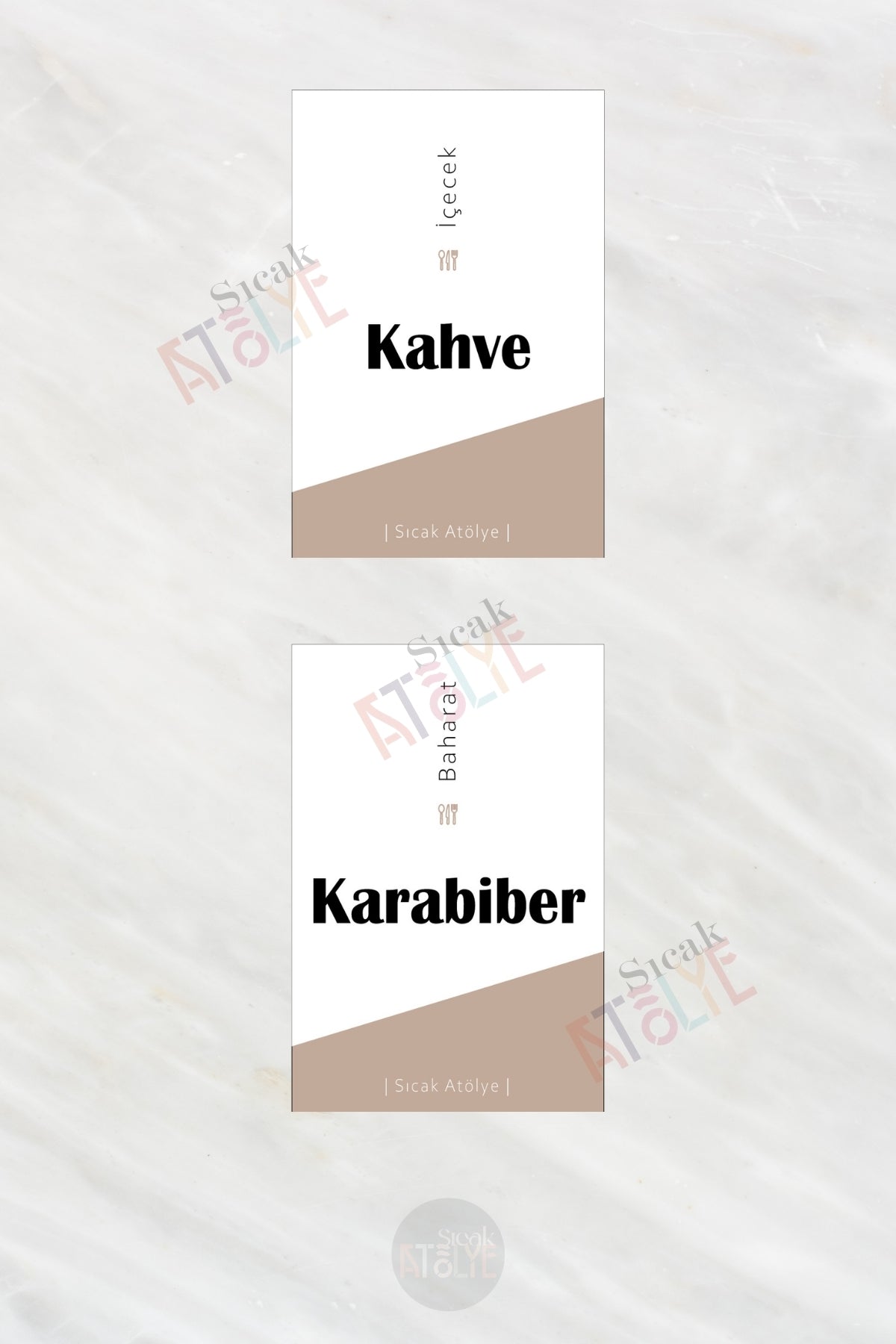 Baharat - Bakliyat - Kuruyemiş Kavanoz Etiketi | model. Leblebi
