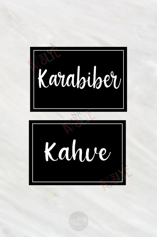 Baharat - Bakliyat - Kuruyemiş Kavanoz Etiketi | model. Fındık