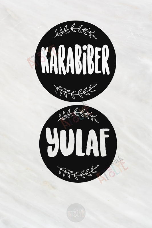 Baharat - Bakliyat - Kuruyemiş Kavanoz Etiketi | model. Bitter