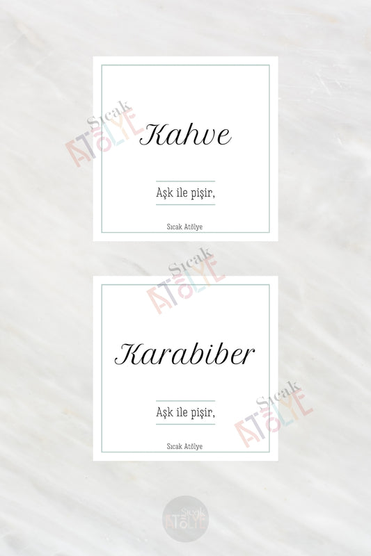 Baharat - Bakliyat - Kuruyemiş Kavanoz Etiketi | model. Çilek