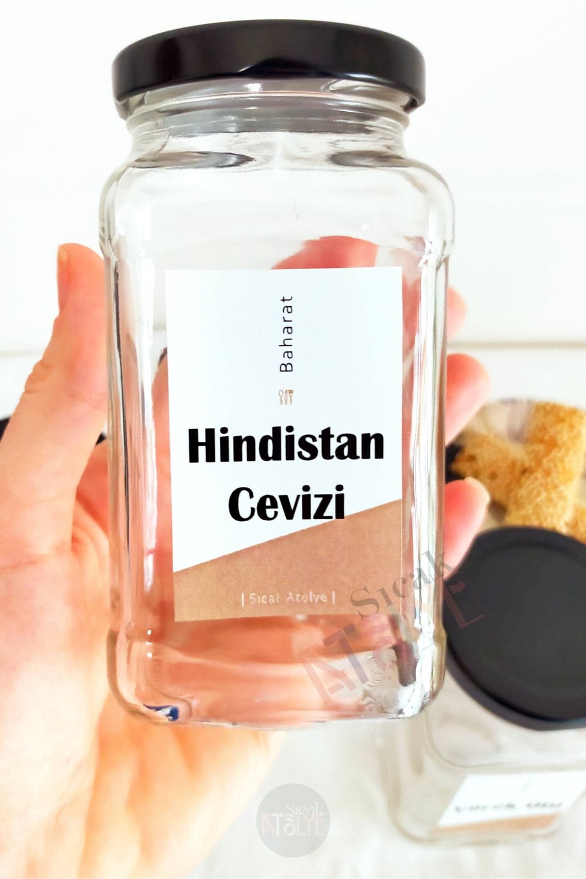 Baharat - Bakliyat - Kuruyemiş Kavanoz Etiketi | model. Leblebi