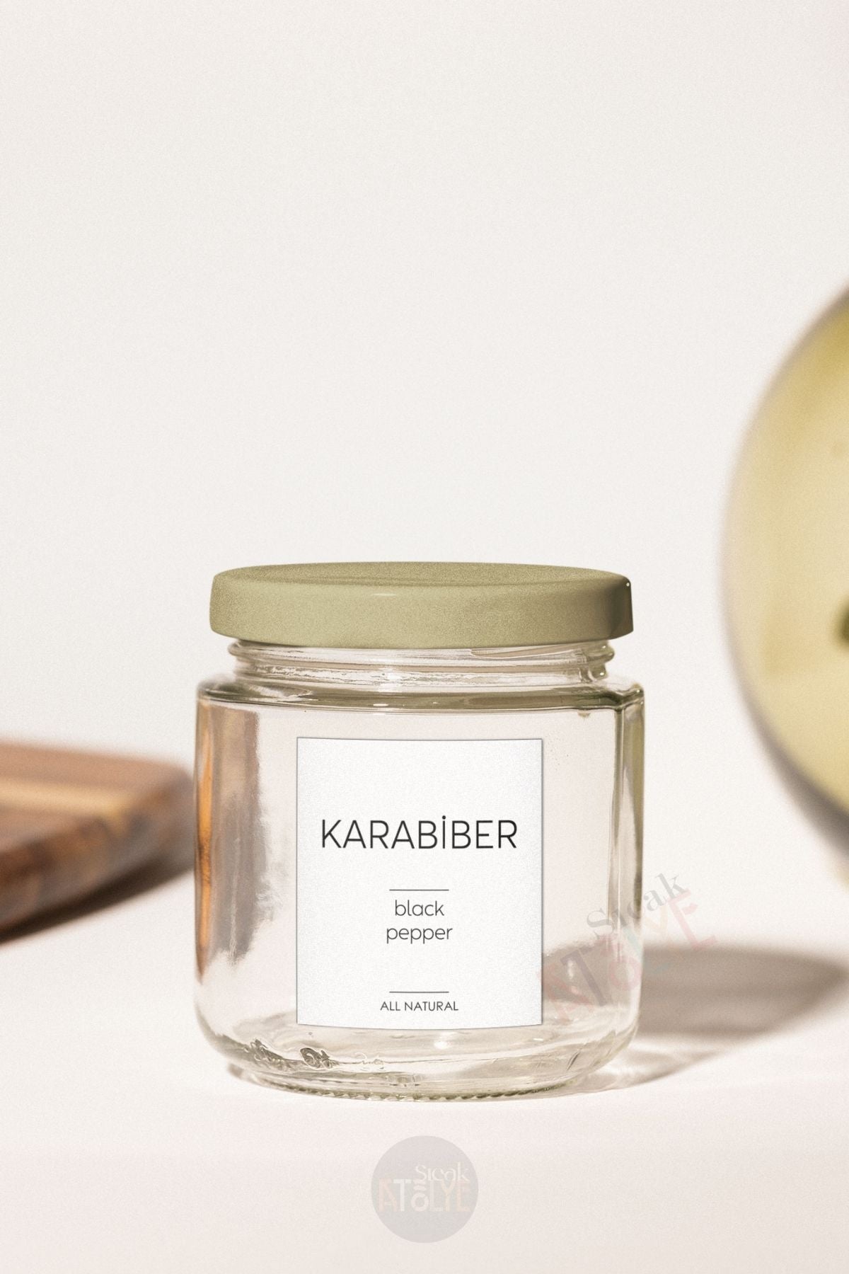 Baharat - Bakliyat - Kuruyemiş Kavanoz Etiketi | model.Ananas