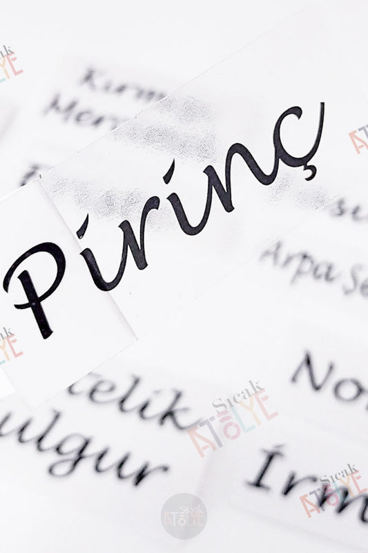 Baharat - Bakliyat - Kuruyemiş Kavanoz Etiketi | model. Kiraz