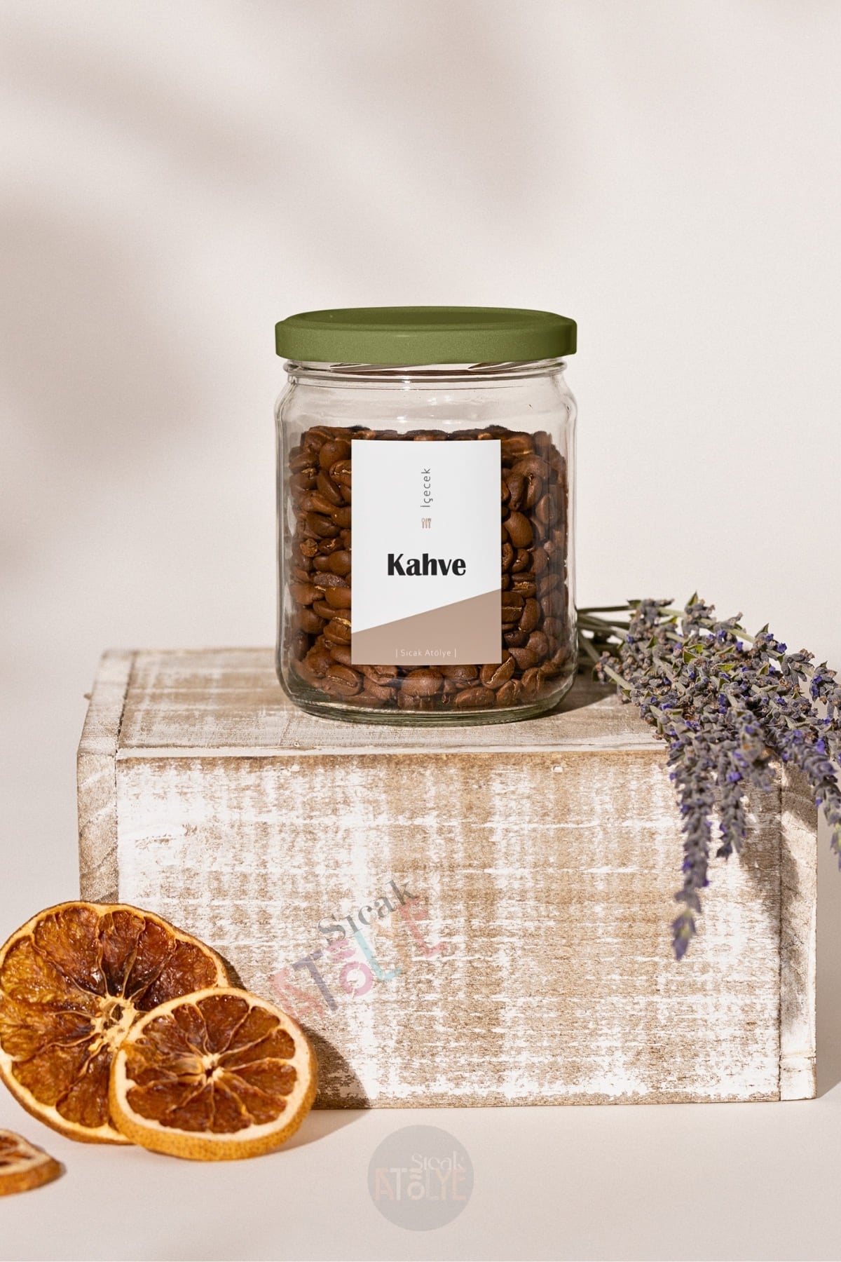 Baharat - Bakliyat - Kuruyemiş Kavanoz Etiketi | model. Leblebi