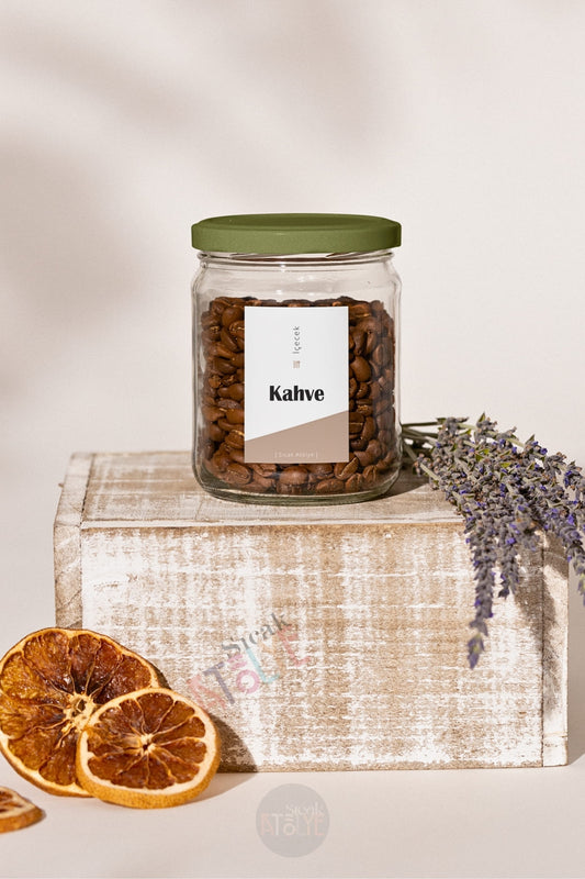 Baharat - Bakliyat - Kuruyemiş Kavanoz Etiketi | model. Leblebi