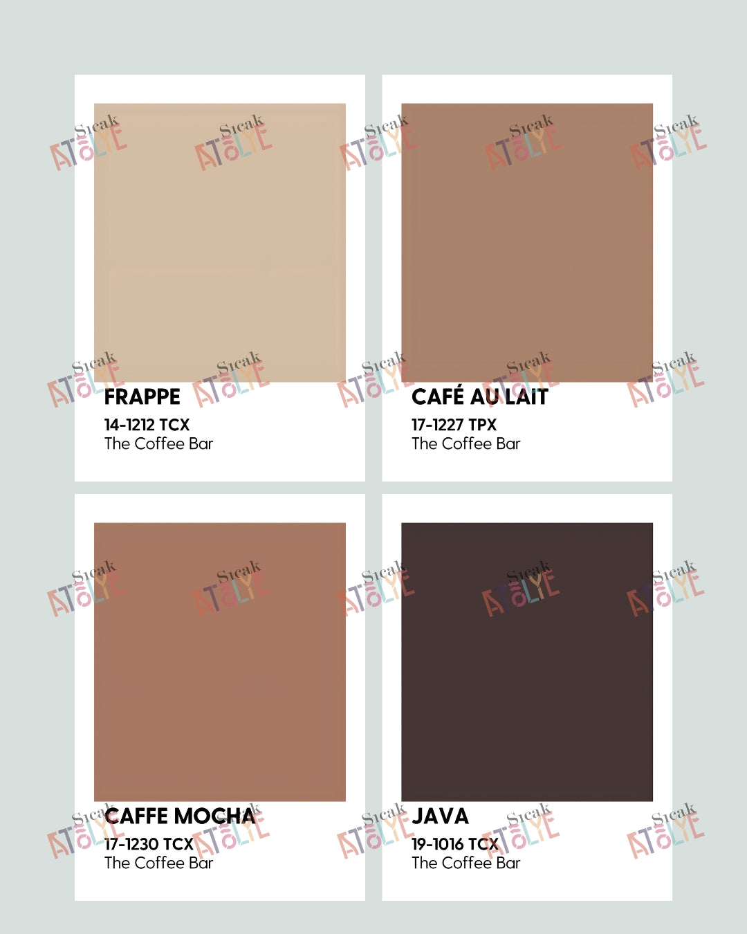 Mutfak Posteri - Coffee Pantone Koleksiyonu - Çerçevesiz
