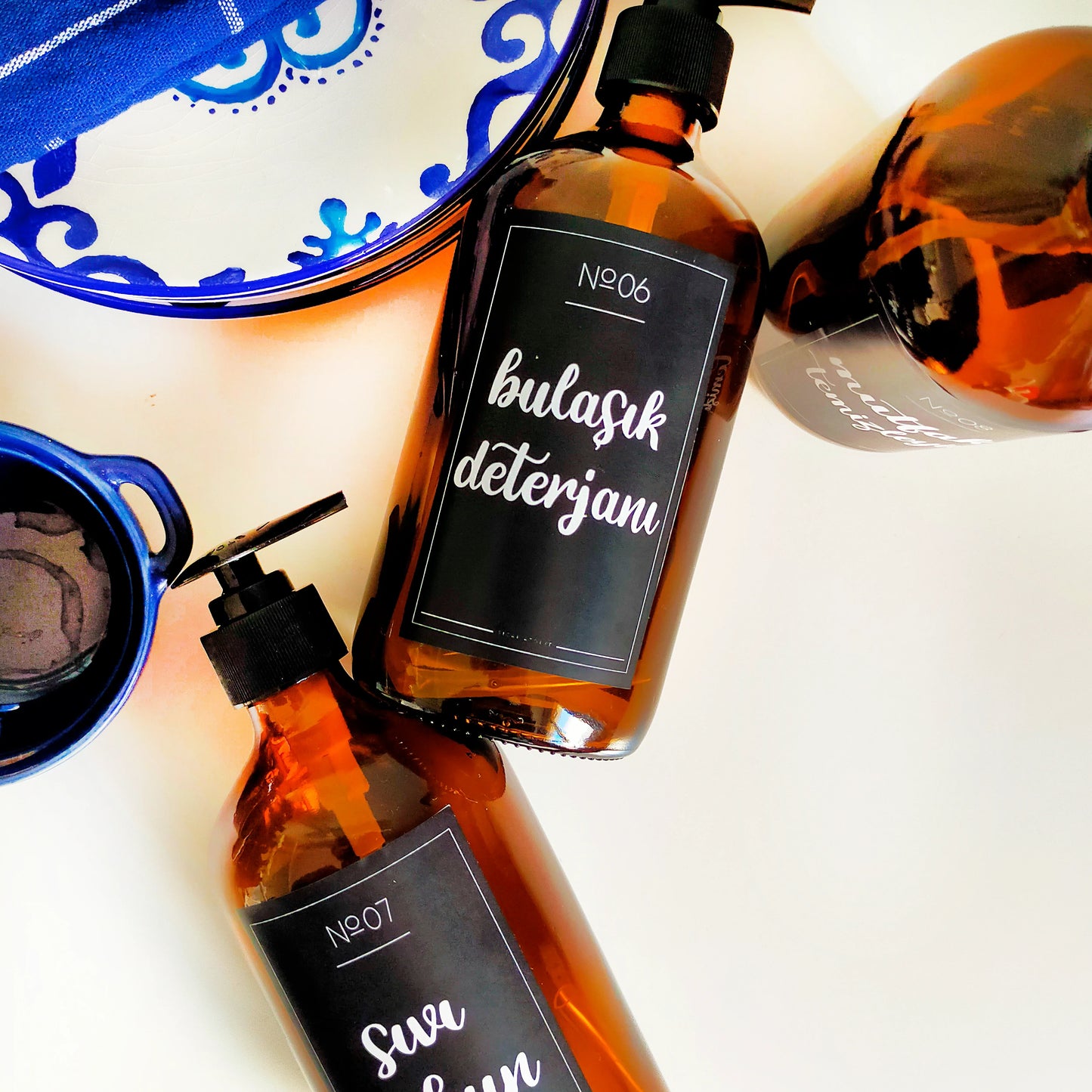 Deterjan ve Temizlik Düzen Etiketi - 46'lı Set - Sıcak Atölye