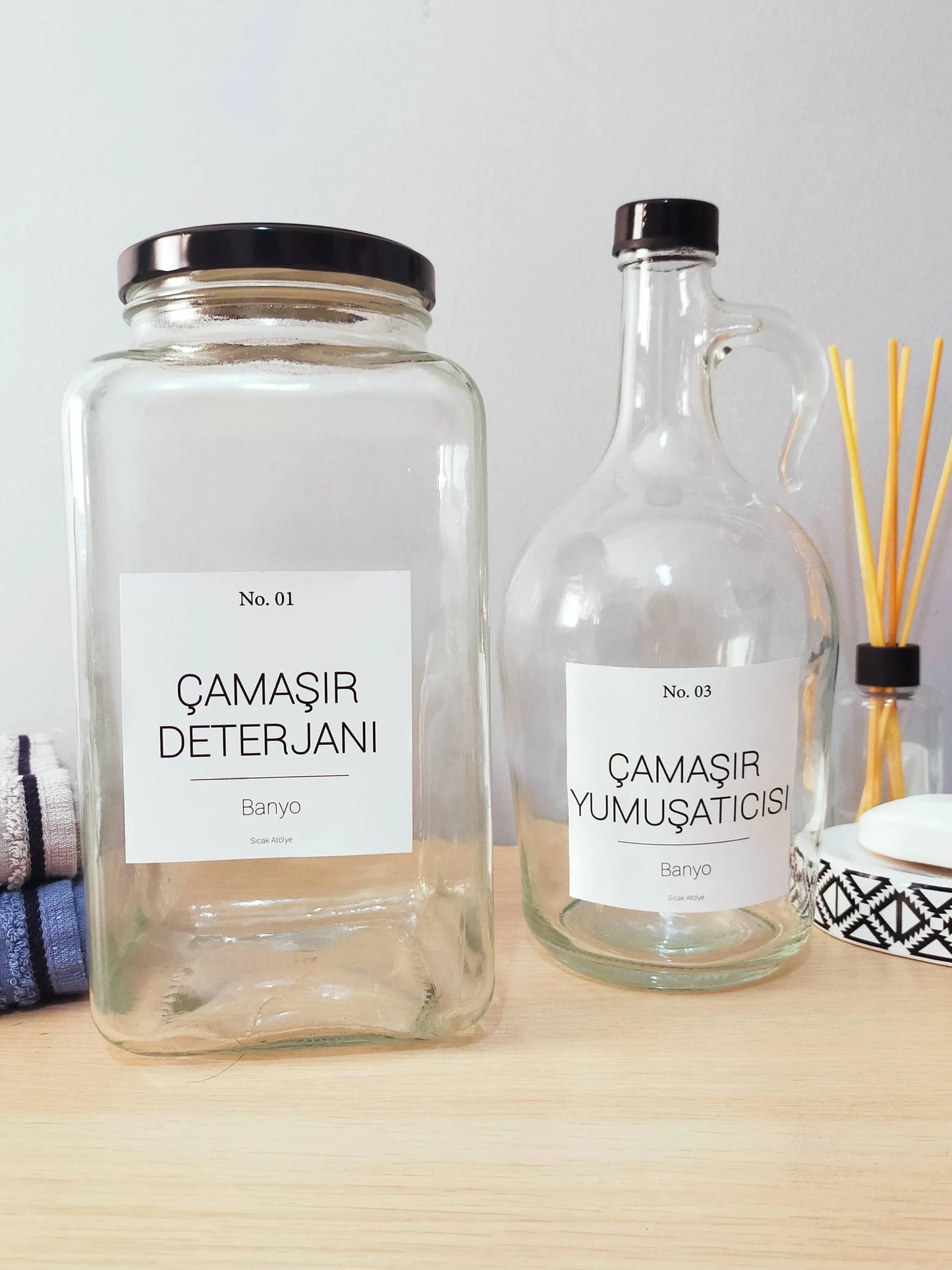 Deterjan, Temizlik ve Şişe Düzen Etiketi | model. Mis Kokulu - Sıcak Atölye