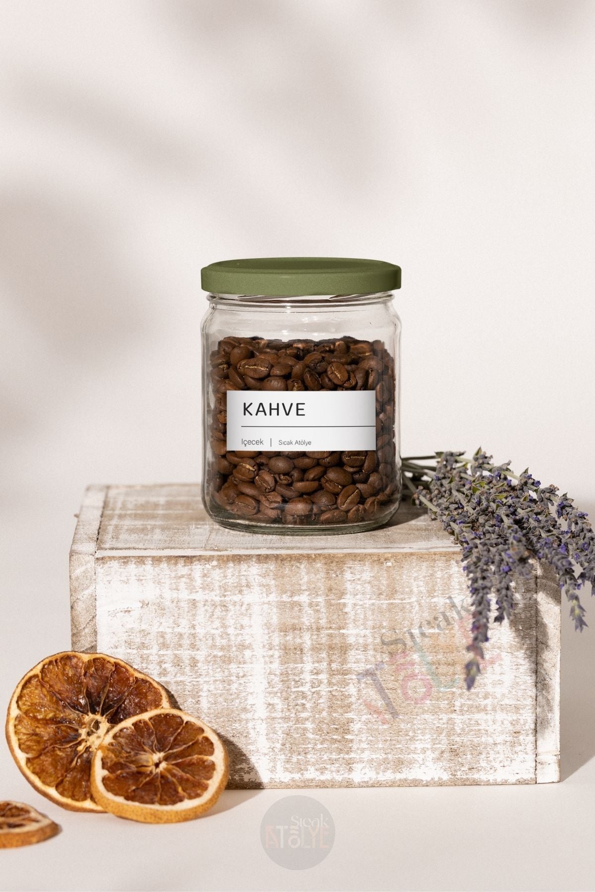 Baharat - Bakliyat - Kuruyemiş Kavanoz Etiketi | model. Badem