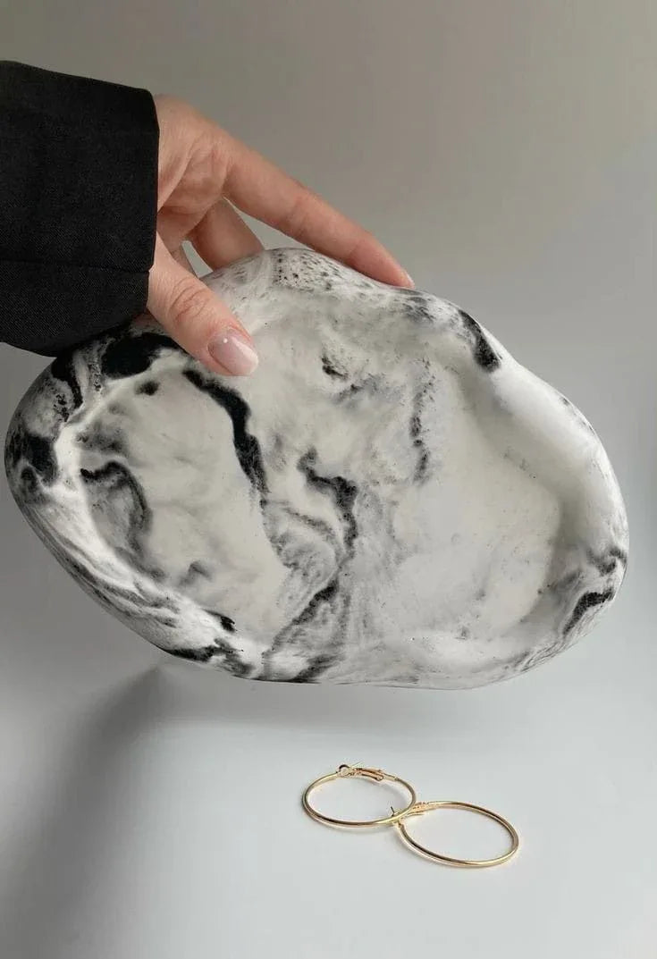 Beton Tabak - Altlık - Dalgalı Büyük | Taş Ruh - Stone Soul Collection - Sıcak Atölye