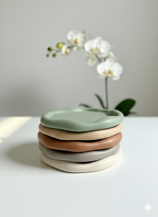 Beton Tabak - Altlık - Dalgalı Küçük | Taş Ruh - Stone Soul Koleksiyonu