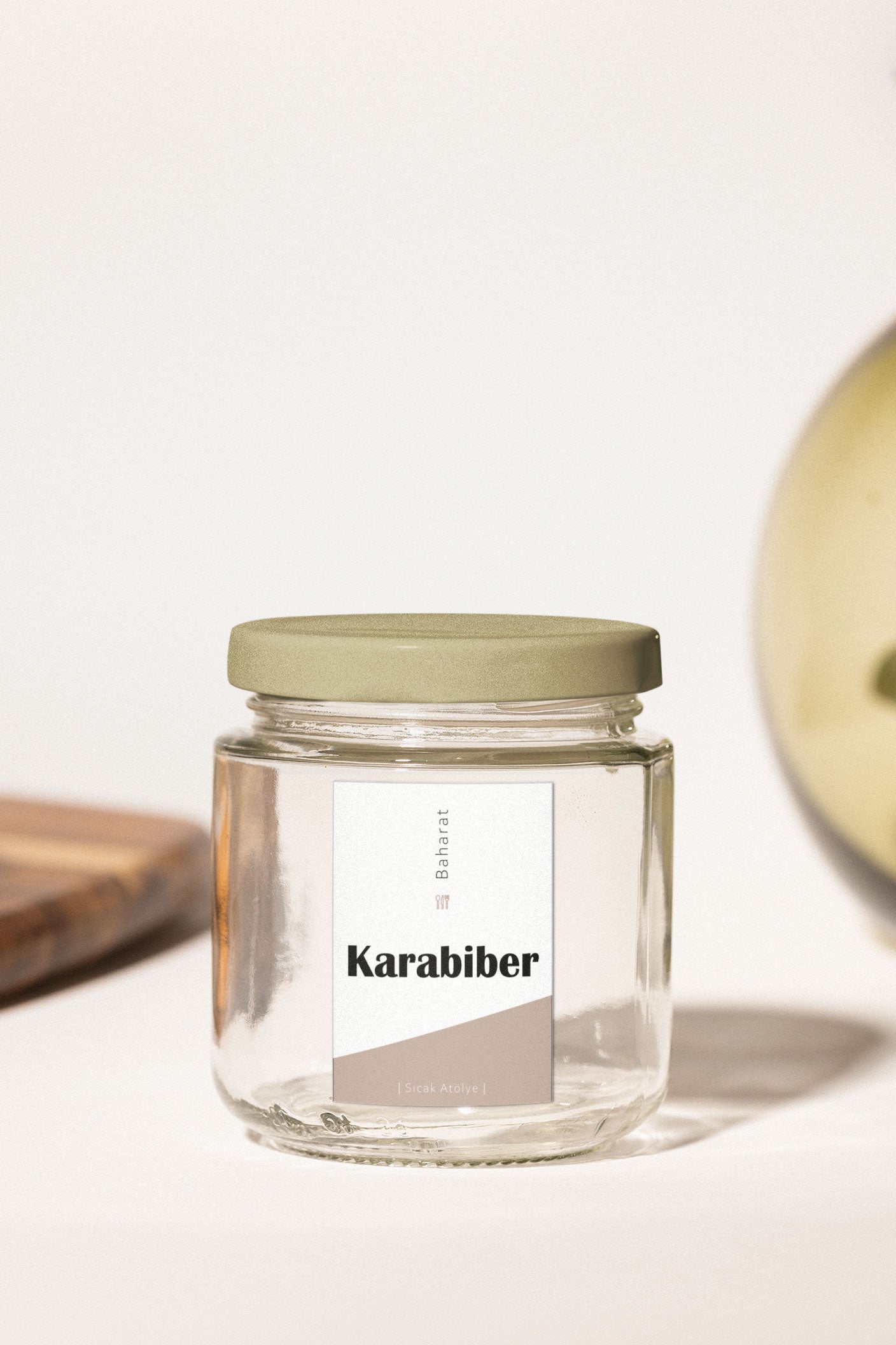 Baharat - Bakliyat - Kuruyemiş Kavanoz Etiketi | model. Leblebi