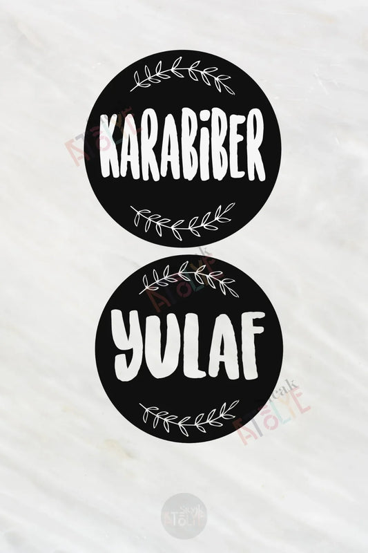 Baharat - Bakliyat - Kuruyemiş Kavanoz Etiketi | model. Bitter - Sıcak Atölye