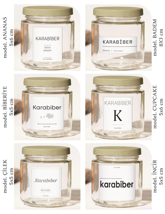 Kuruyemiş ve Atıştırmalık Etiketi - Standart 32'li Set - Sıcak Atölye