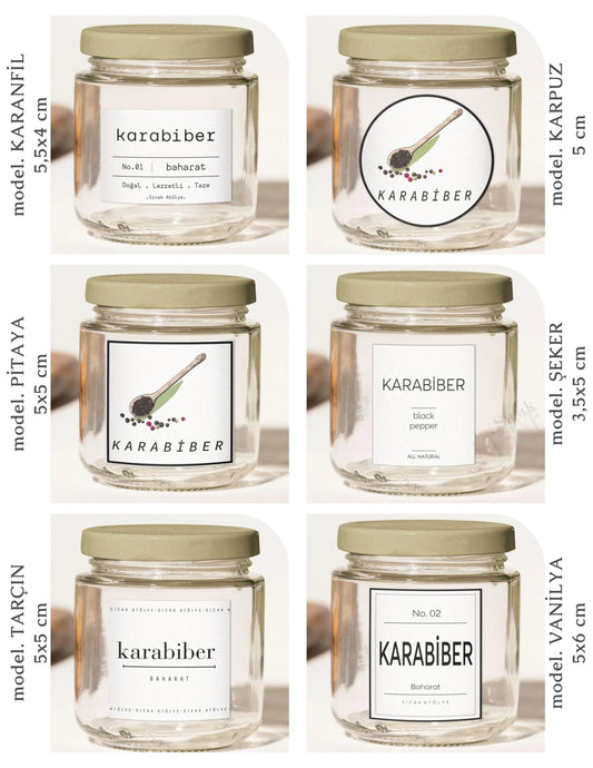 Kuruyemiş ve Atıştırmalık Etiketi - Standart 32'li Set - Sıcak Atölye