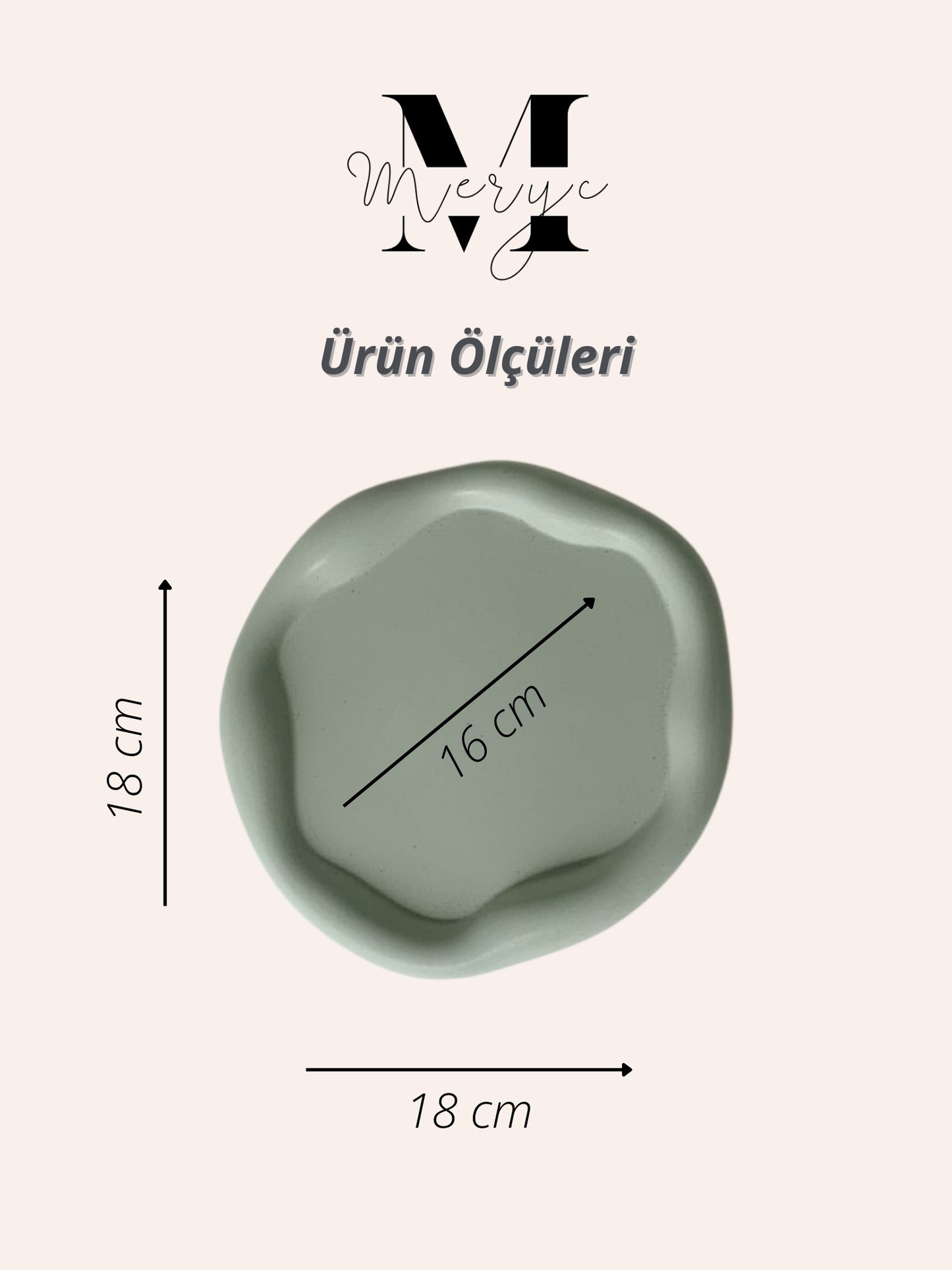 Beton Tabak Altlık - Dalgalı Küçük | Taş Ruh - Stone Soul Collection