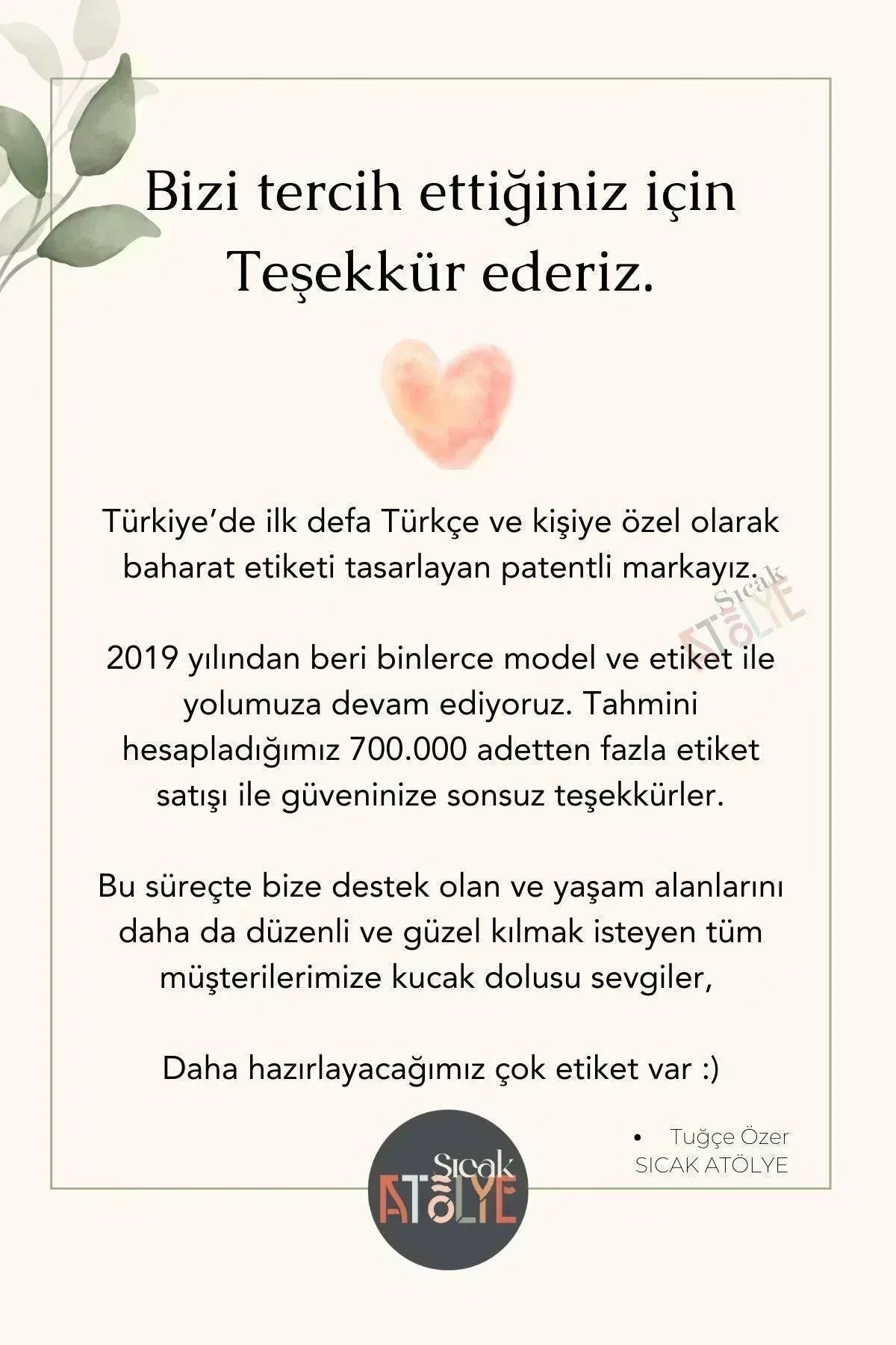 Kuruyemiş ve Atıştırmalık Etiketi - Standart 32'li Set - Sıcak Atölye