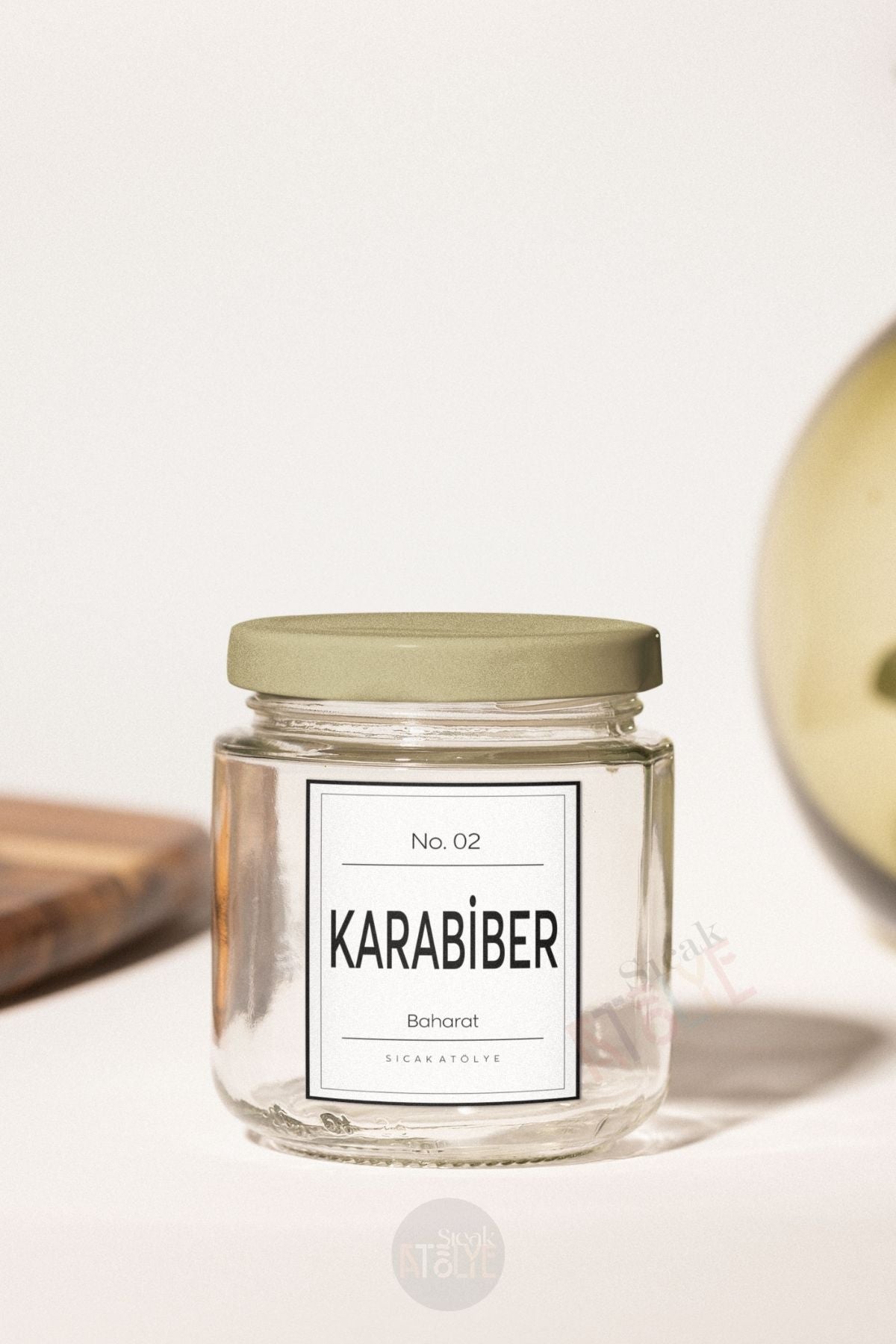 Baharat - Bakliyat - Kuruyemiş Kavanoz Etiketi | model. Vanilya