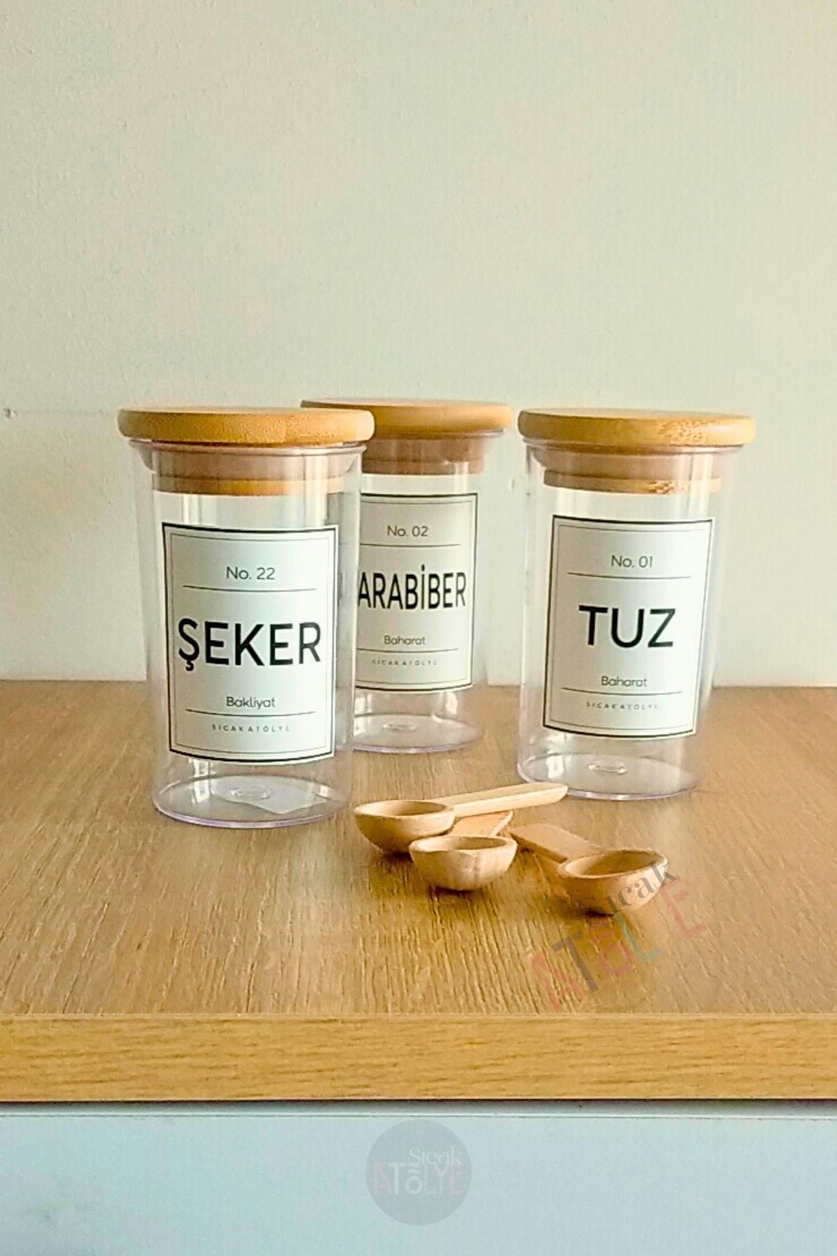 Baharat - Bakliyat - Kuruyemiş Kavanoz Etiketi | model. Vanilya
