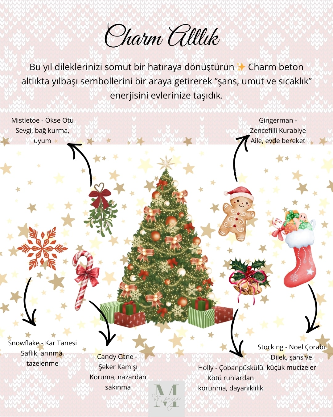 Red Christmas - Beton ve Soya Set 4 Parça | Akış - Flow Collection