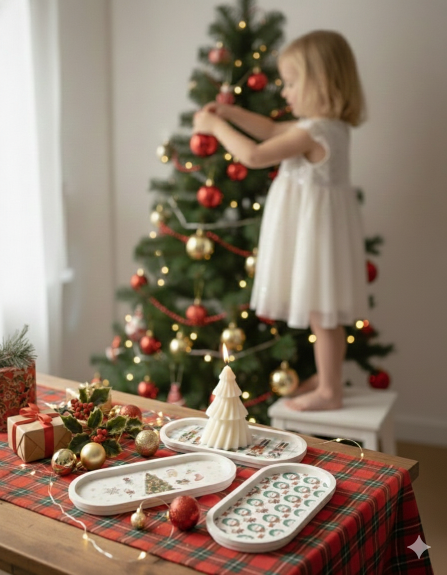 Red Christmas - Beton ve Soya Set 4 Parça | Akış - Flow Collection