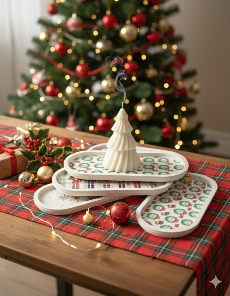 Red Christmas - Beton ve Soya Set 4 Parça | Akış - Flow Collection