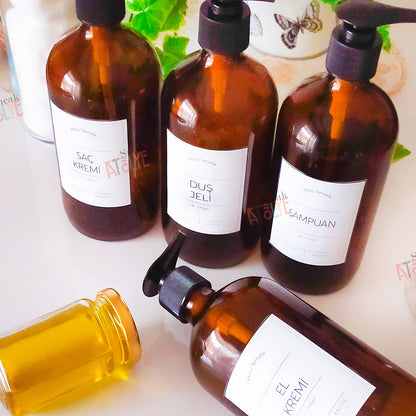 Deterjan, Temizlik ve Şişe Düzen Etiketi | model. Mutlu Temizlik