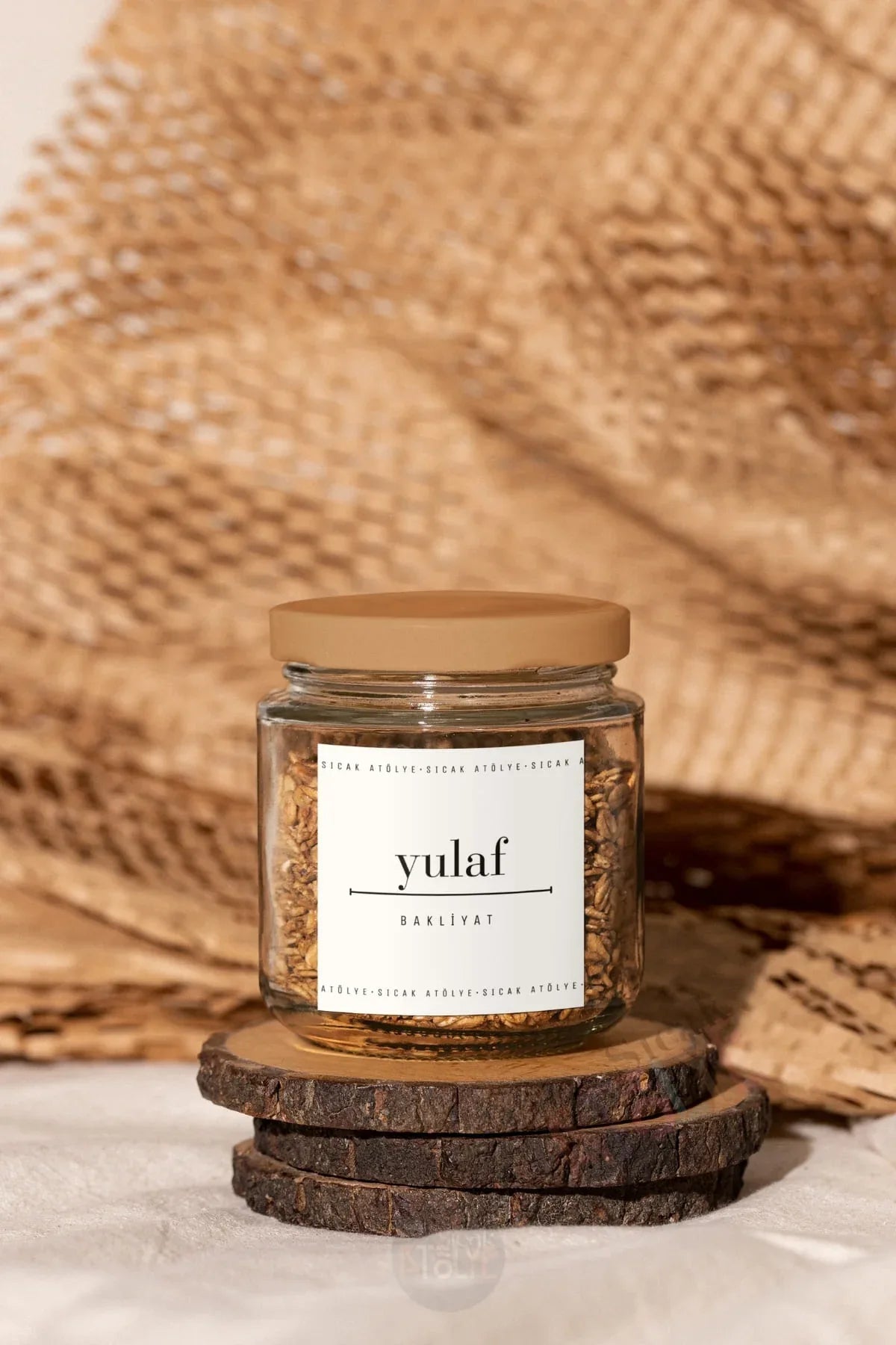 Baharat - Bakliyat - Kuruyemiş Kavanoz Etiketi | model. Tarçın - Sıcak Atölye 