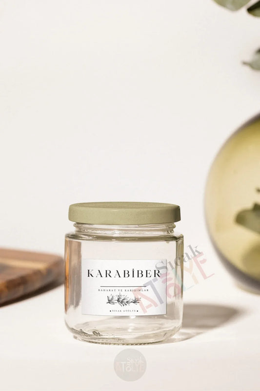 Baharat - Bakliyat - Kuruyemiş Kavanoz Etiketi | model. Yenibahar - Sıcak Atölye 