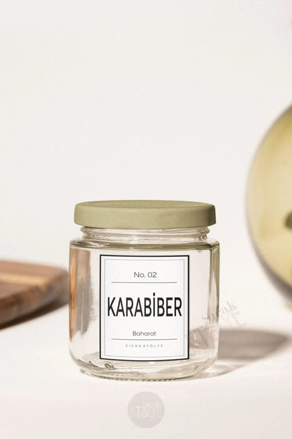 Baharat - Bakliyat - Kuruyemiş Kavanoz Etiketi | model. Vanilya - Sıcak Atölye 