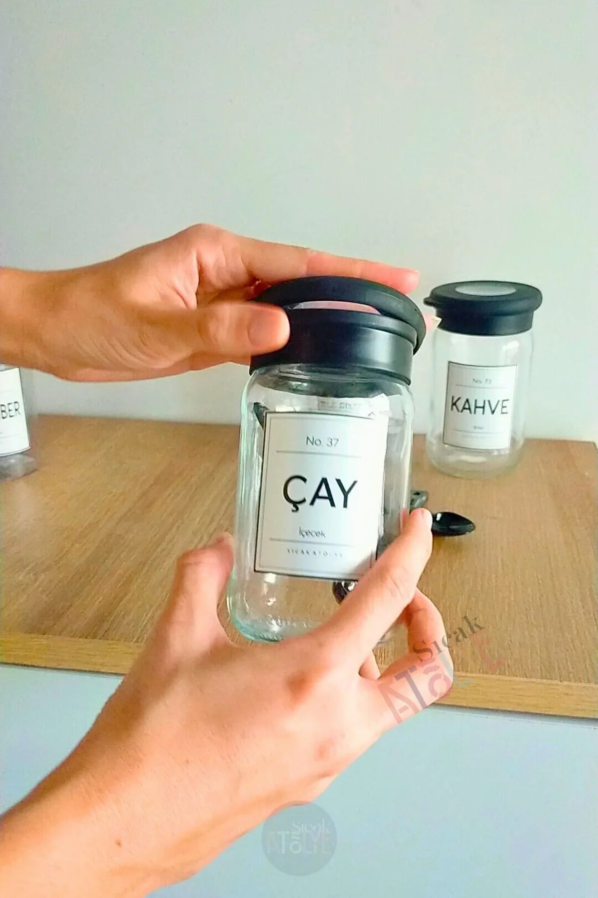 Baharat - Bakliyat - Kuruyemiş Kavanoz Etiketi | model. Vanilya - Sıcak Atölye 