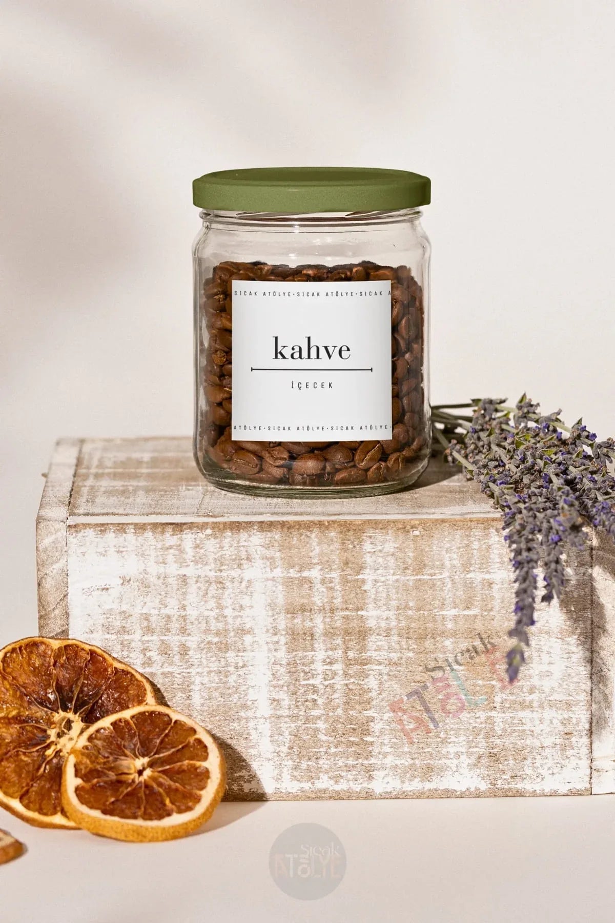 Baharat - Bakliyat - Kuruyemiş Kavanoz Etiketi | model. Tarçın - Sıcak Atölye 