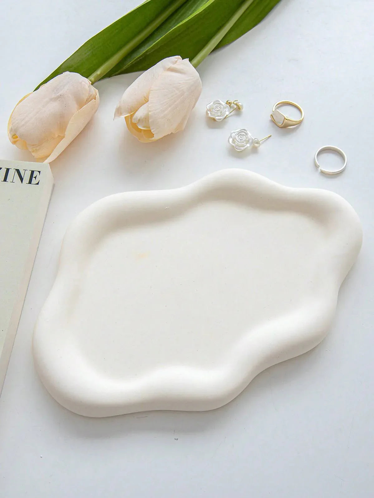 Beton Tabak - Altlık - Dalgalı Büyük | Taş Ruh - Stone Soul Collection - Sıcak Atölye 