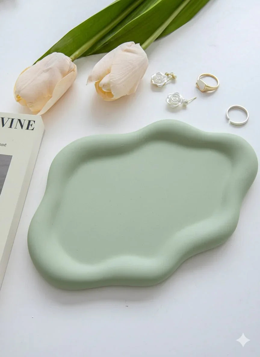 Beton Tabak - Altlık - Dalgalı Büyük | Taş Ruh - Stone Soul Collection - Sıcak Atölye 