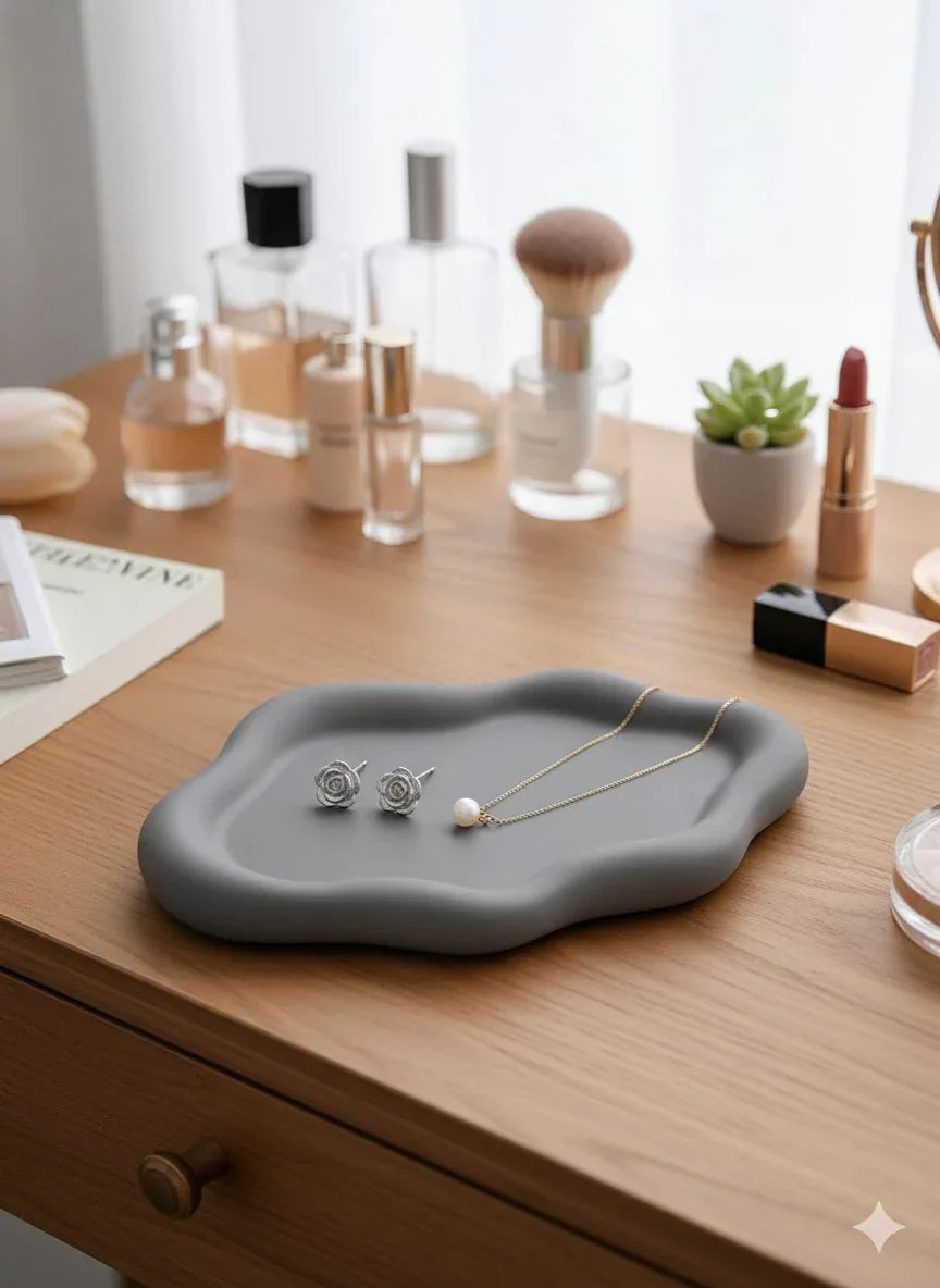 Beton Tabak - Altlık - Dalgalı Büyük | Taş Ruh - Stone Soul Collection - Sıcak Atölye 