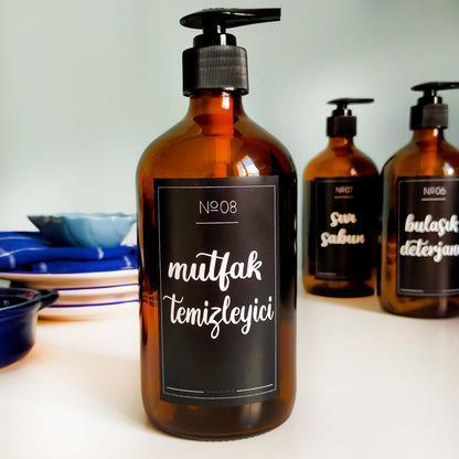 Deterjan ve Temizlik Düzen Etiketi - 46'lı Set