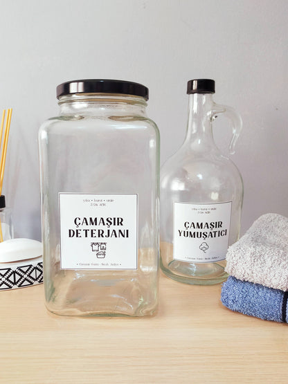 Deterjan ve Temizlik Düzen Etiketi - 46'lı Set