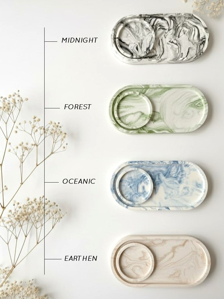 Beton Tabak - Altlık - Dalgalı Küçük | Taş Ruh - Stone Soul Collection