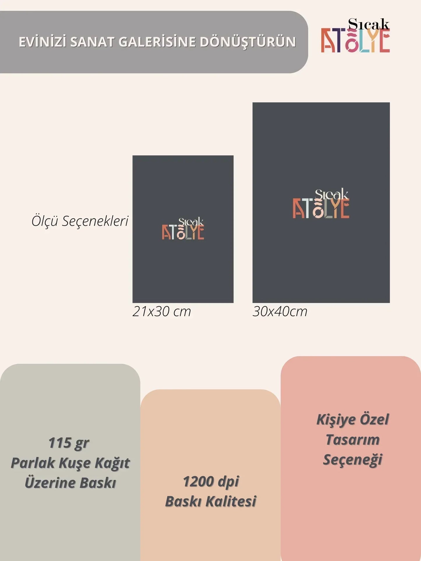 Mutfak Posteri - 3'lü Çerçevesiz Poster - Kalp Detay - Sıcak Atölye 