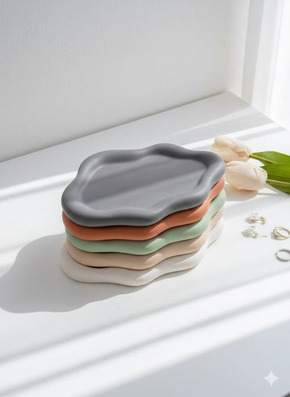 Beton Tabak - Altlık - Dalgalı Büyük | Taş Ruh - Stone Soul Koleksiyonu