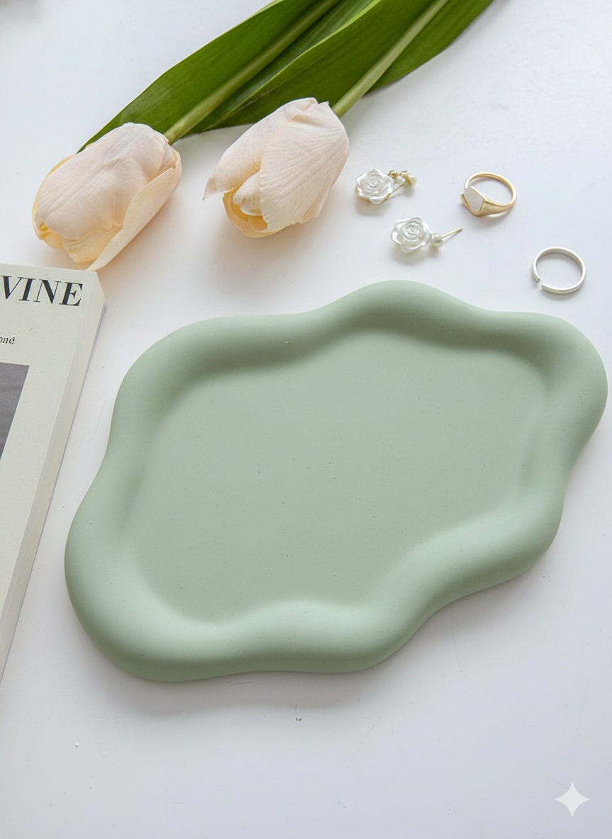 Beton Tabak - Altlık - Dalgalı Büyük | Taş Ruh - Stone Soul Koleksiyonu