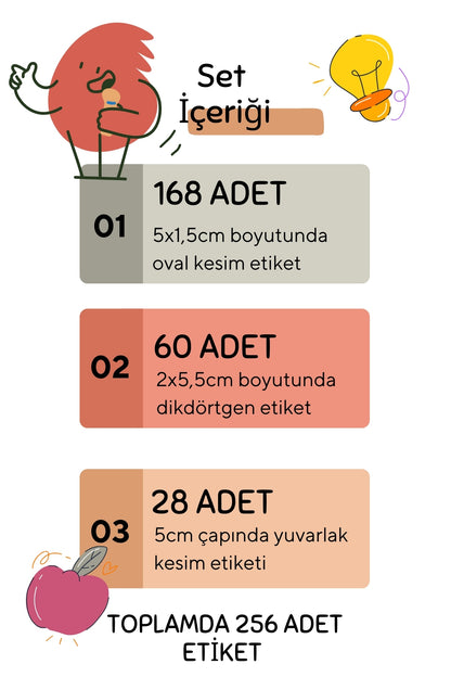 Kişiye Özel Okul Etiketleri – Dayanıklı & Sevimli Tasarım - model. Arı