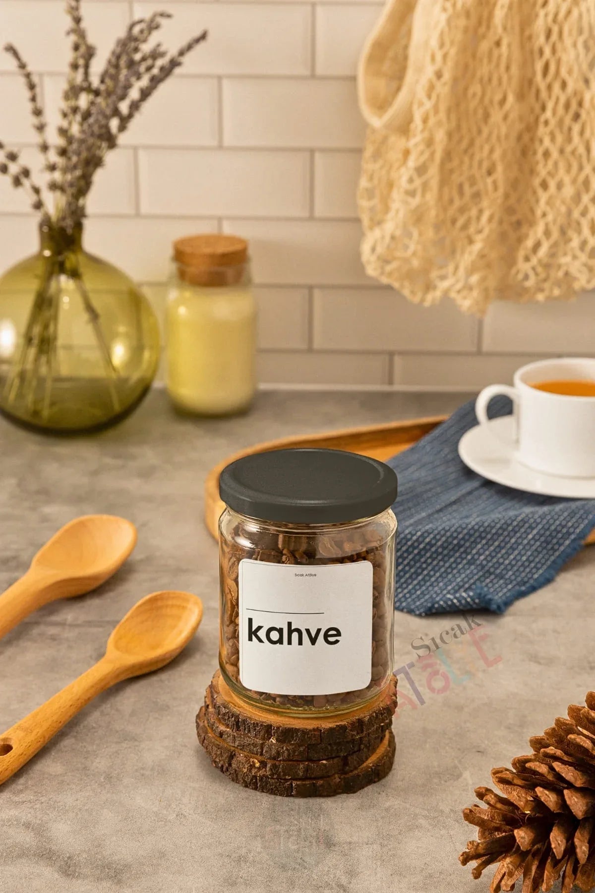 Baharat - Bakliyat - Kuruyemiş Kavanoz Etiketi | model. İncir - Sıcak Atölye 