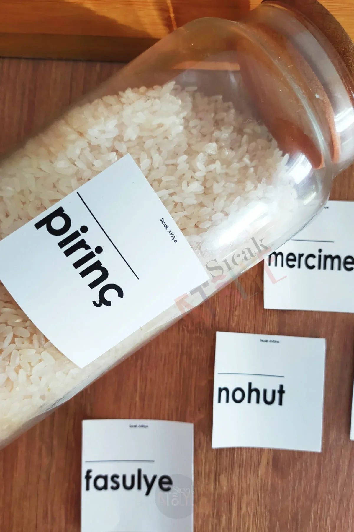 Baharat - Bakliyat - Kuruyemiş Kavanoz Etiketi | model. İncir - Sıcak Atölye 