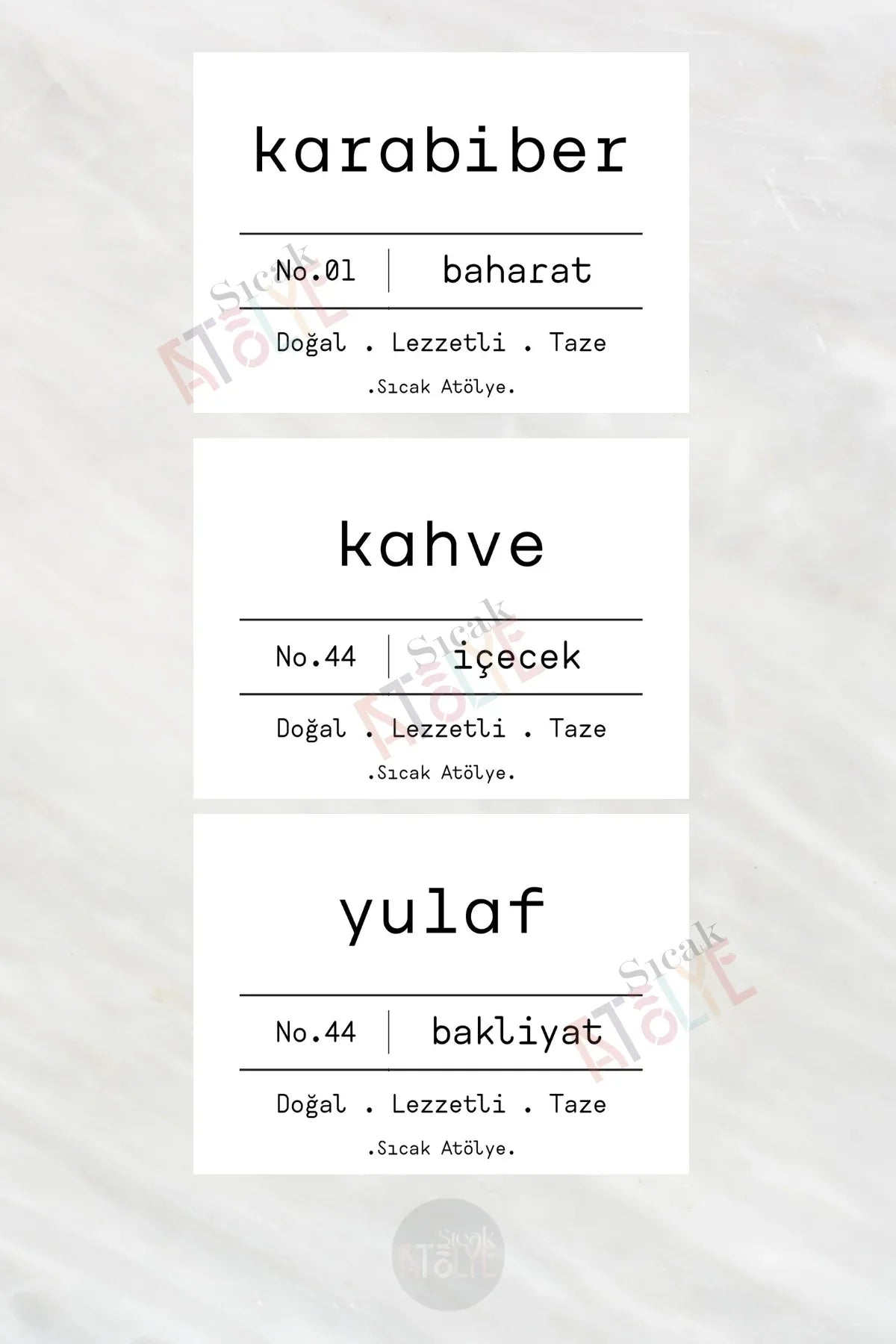 Baharat - Bakliyat - Kuruyemiş Kavanoz Etiketi | model. Karanfil - Sıcak Atölye 