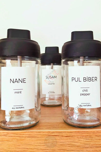 Baharat - Bakliyat - Kuruyemiş Kavanoz Etiketi | model. Ananas - Sıcak Atölye 