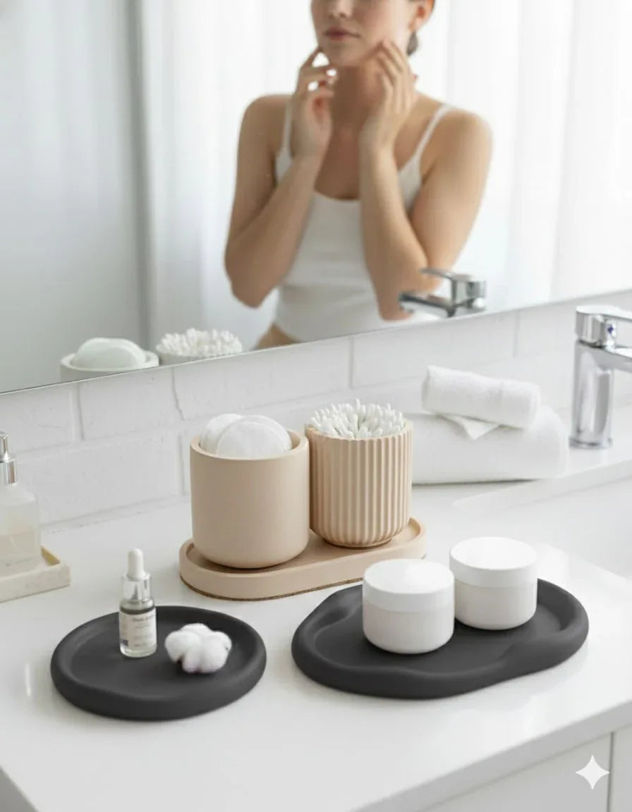 Beton Düzen Seti - 5 Parça - Dalgalı | Doğal Seçim - Natural Pick Collection - Sıcak Atölye 