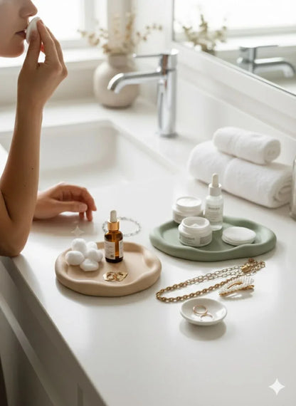 Beton Düzen Seti - 5 Parça - Dalgalı | Doğal Seçim - Natural Pick Collection - Sıcak Atölye 