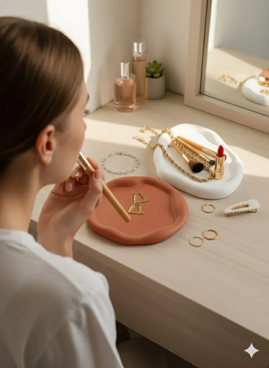 Beton Düzen Seti - 5 Parça - Dalgalı | Doğal Seçim - Natural Pick Collection - Sıcak Atölye 