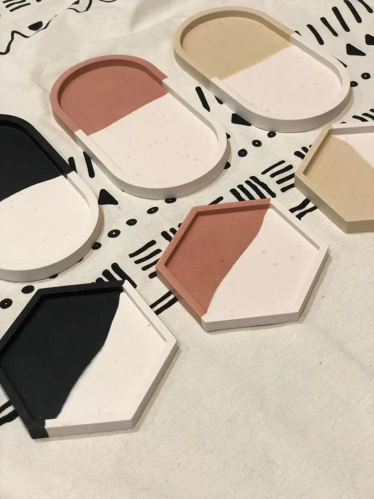 Beton Altlık Set - 2 Parça | Natural Pick Koleksiyonu - Sıcak Atölye 